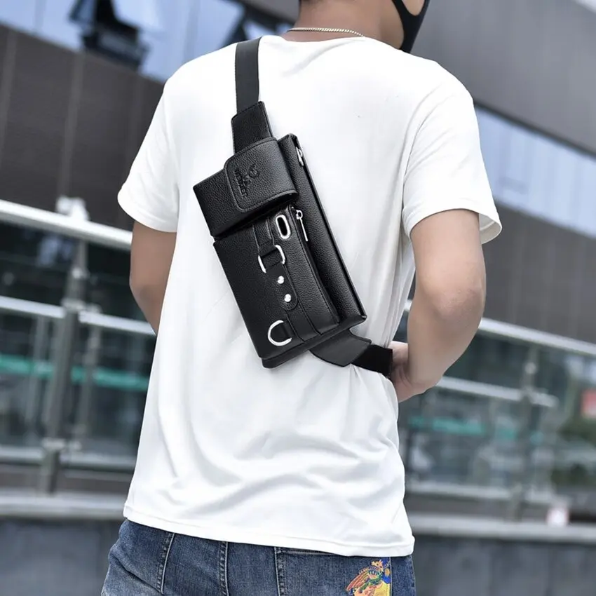 Picture of Men Fashion Multifunctional Shoulder Bag Crossbody Bag Waist Bag - Bag