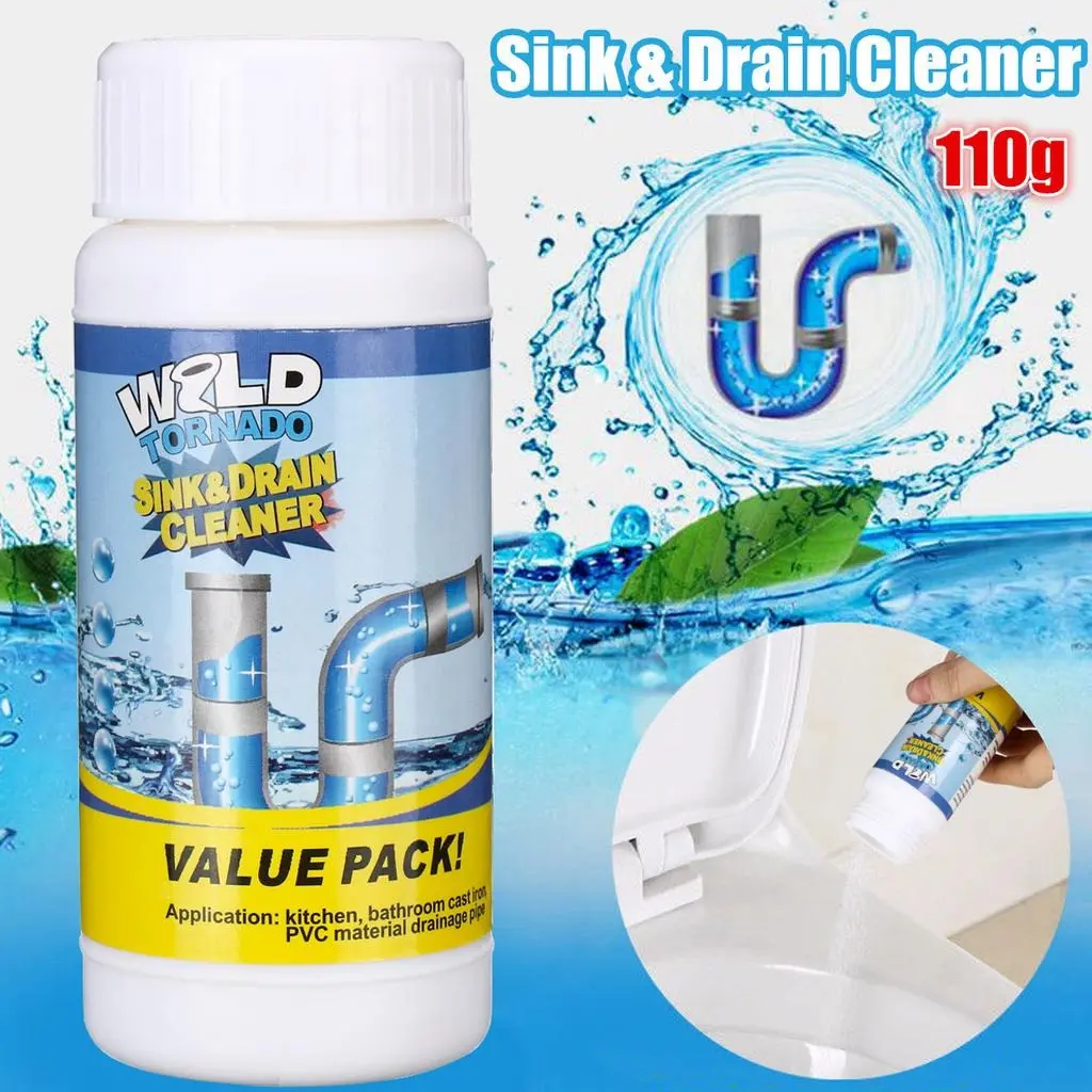 Picture of Pipe Drain Cleaner Kitchen Sink Toilet Drain Cleaner Block Unblock Powder Pipeline Clean
