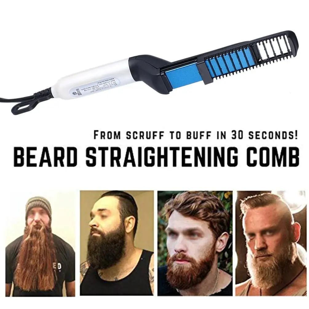 Picture of Modelling Comb Men Beard and Hair Quick Straightener Curling Straightener