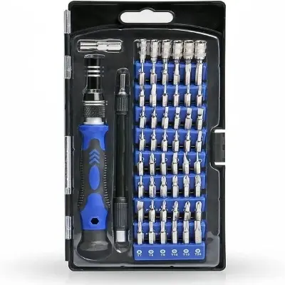 Picture of 58 in 1 Screwdriver Tool Set For Mobile Phone, Computer, Electronic Product repair, Camera Maintenance Hardware tool & Socket Nut Driver Tools Sets - Silver
