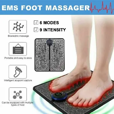 Picture of EMS Foot Massager Electronic Muscle Stimulator Massage Mat USB Rechargeable