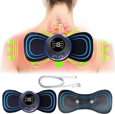 Picture of Portable Mini Electric Neck Massager Back Body With USB Charging Cable,EMS Electric Pulse Neck Masseger Muscle Stimulator Relief Pain Relax