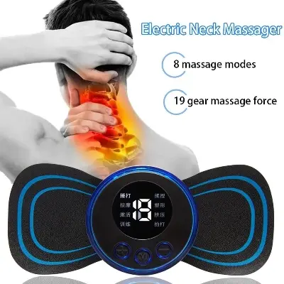 Picture of Portable Mini Electric Neck Massager Back Body With USB Charging Cable,EMS Electric Pulse Neck Masseger Muscle Stimulator Relief Pain Relax