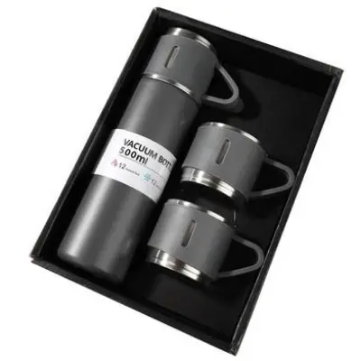 Picture of Double-layer Stainless Steel Thermal Coffee Tumbler Business Travel Water Bottle Tea Infuser Bottle With Portable Water Cup-500 Ml