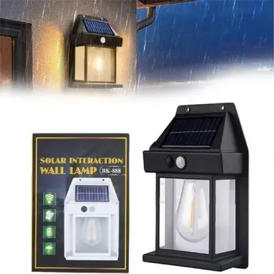 Picture of Solar Interaction Wall Solar Lamp Solar Charging Light - Black