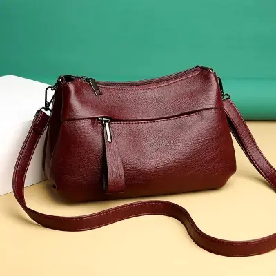Picture of Crossbody Artificial Leather Women Shoulder Bag - High-Quality Leather Handbags, Designer Brand