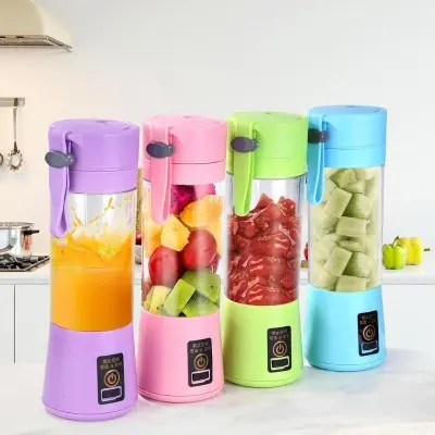 Picture of Portable Fruit Juicer – Mini USB Rechargeable Blender for Travel & Home Mini USB Rechargeable Portable Electric Fruit Juicer - Multicolor