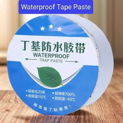Picture of Super Strong Waterproof Tape Aluminum Foil Butyl Rubber Stop Leaks Seal Repair Tape Self Adhesive for Roof Hose Repair Flex Tape - Silver