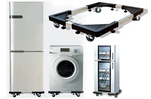 Picture of Washing Machine & Refrigerator Movable Base Moving Tool Fridge Stand - Black