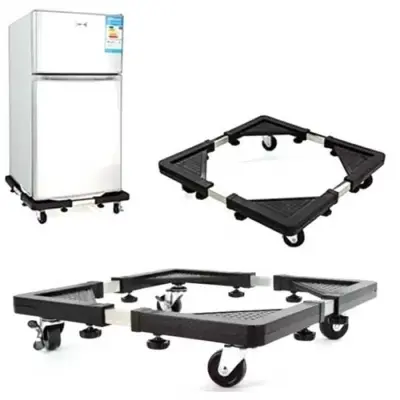 Picture of Washing Machine & Refrigerator Movable Base Moving Tool Fridge Stand - Black