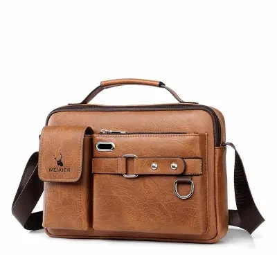 Picture of Men's Artificial Leather Shoulder Bag Fashion Office Backpack Messenger Crossbody Bag Men Business Travel Handbag
