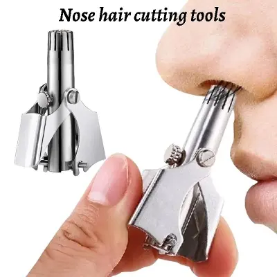 Picture of Manual Stainless Steel Washing Nose Trimmer Nose hair trimmer for men and Women - Silver