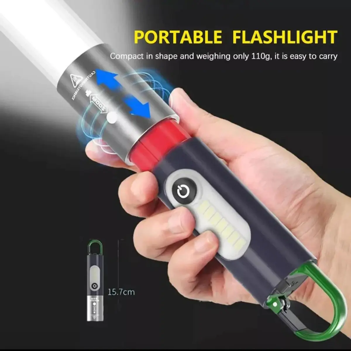 Picture of USB Rechargeable High Power Torch Light Multifunctional LED Flashlight