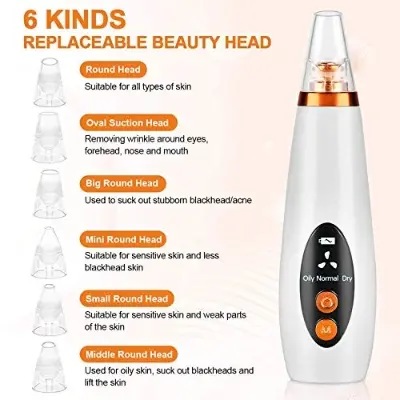 Picture of Rechargeable Electric Blackhead Remover Pimple Removing Tool - White - Face