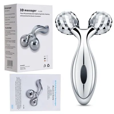 Picture of Y Shaped 3D Body Message Roller - Silver