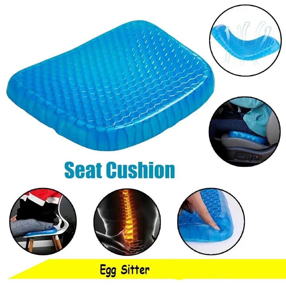 Picture of Silicone Egg Sitter Cushion With Non-Slip Cover, Office Chair Seat Cushion - Blue