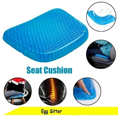 Picture of Silicone Egg Sitter Cushion With Non-Slip Cover, Office Chair Seat Cushion - Blue