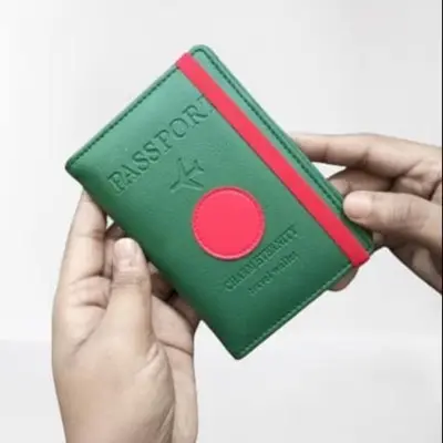 Picture of Passport Cover Card Holder Passport & Card Holder - Green