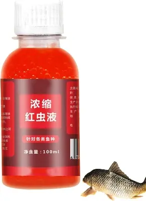 Picture of Fish Bait Liquid Attractant Red Worm Fish Bait Attractant Enhancer Flavoured Fishing Bait Additive Fishing - Red