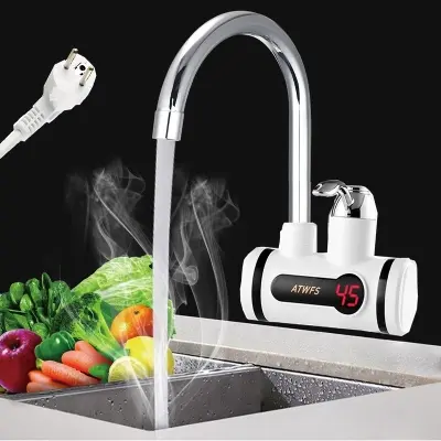 Picture of Digital Instant Hot Water Tap Heater Tap for wall mount - White