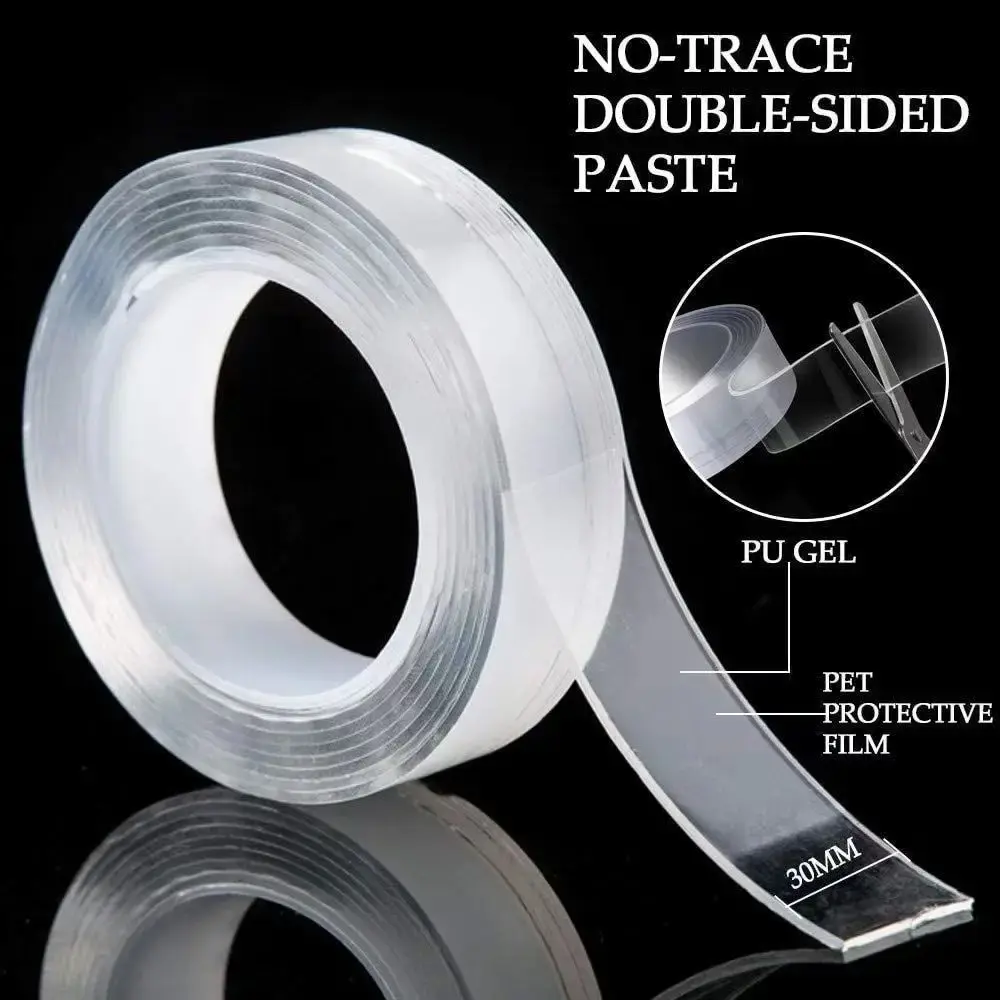Picture of 135m Nano Tape Double-Sided Adhesive Tape Traceless Waterproof Tape For Bathroom Kitchen Sink Tap Gel Sticker - White