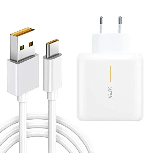 Picture of 65W Premium Quality Super Fast Smart Charger USB Type-C Vooc Flash First Charger Power Adapter - White