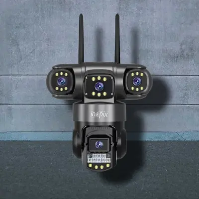 Picture of 4G Sim Support V380 PRO Three Lens IP Camera HD 3MP+3MP+3MP Outdoor Waterproof Two Way Full Color Night Vision PTZ CCTV Security Camera