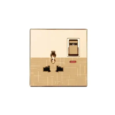 Picture of HEE by HAMKO Marigold 3 Pin Multi Socket With Switch-Gold