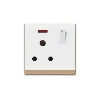 Picture of HEE By HAMKO Lotus XL 15A 3Pin Round Socket with Switch-White