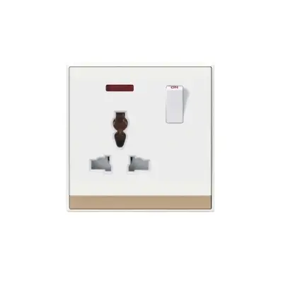 Picture of HEE By HAMKO Lotus XL 3 Pin MF Switched Socket-White