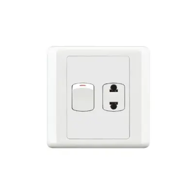 Picture of HEE By HAMKO New Classic 2 Pin Socket With Switch-White