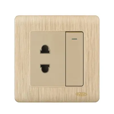 Picture of HEE By HAMKO Rose Gold 2pin Socket with Switch-Gold