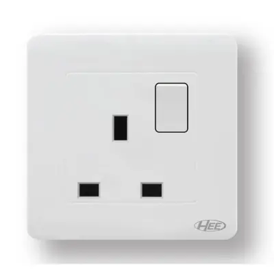 Picture of HEE By HAMKO Rose White 13A Flat Switched Socket-Specified
