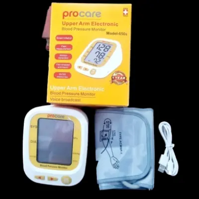 Picture of Procare 650S Digital Upper Arm Automatic Blood Pressure Monitor 1 Year Replacement Warranty USB Electric System - Multicolor,L (12.6 - 18.0 inch)
