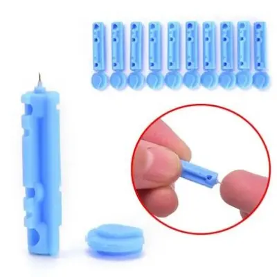 Picture of Lancet Pen Disposable Needles 100 Pcs - Blue