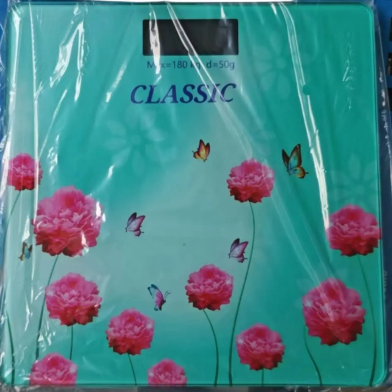 Picture of Personal Digital Bathroom Weighing Scale Glass Weighing Machine for Body Weight Measurement (5mm White Round Weighing Machine) (180 kg White) - Weight Machine - Multicolor