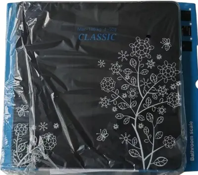 Picture of Personal Digital Bathroom Weighing Scale Glass Weighing Machine for Body Weight Measurement (5mm White Round Weighing Machine) (180 kg White) - Weight Machine - Multicolor