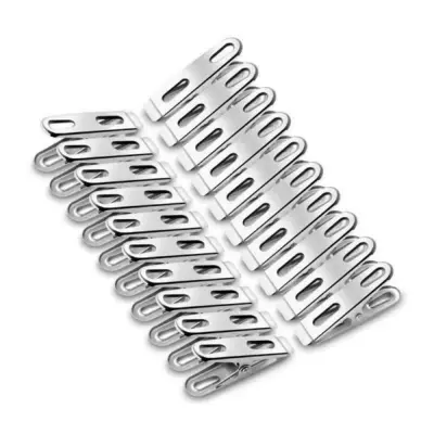 Picture of 20pcs Stainless Steel Clothes Clips | Strong Windproof Cloth Hanger