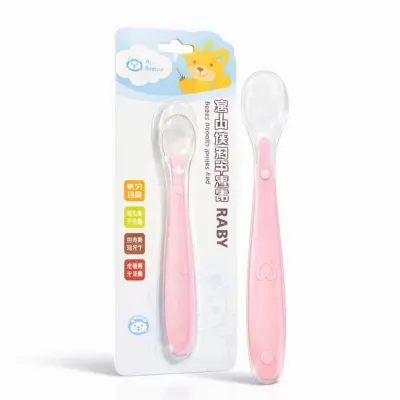 Picture of Apple Bear Soft Silicone Baby Feeding Spoon – Multicolor