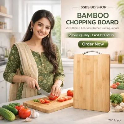 Picture of Bamboo Chopping Board 20×30cm | Eco-Safe Kitchen Cutting Surface