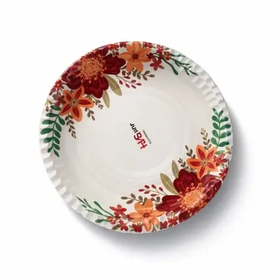 Picture of Disposable High Quality 300gsm Paper Plate One Time Party Plates 12 Inch – 50pcs