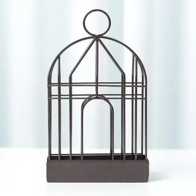 Picture of Iron Birdcage Mosquito Coil Holder with Cover & Handle