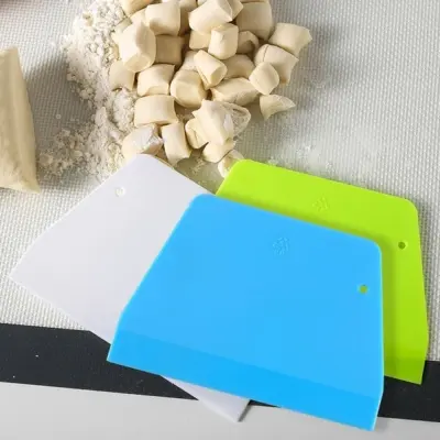 Picture of Plastic Dough Scraper & Cutter Spatula for Pastry, Cake & Baking