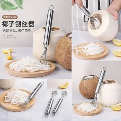 Picture of Stainless Steel Coconut Meat Scraper – Multifunction Kitchen Grater