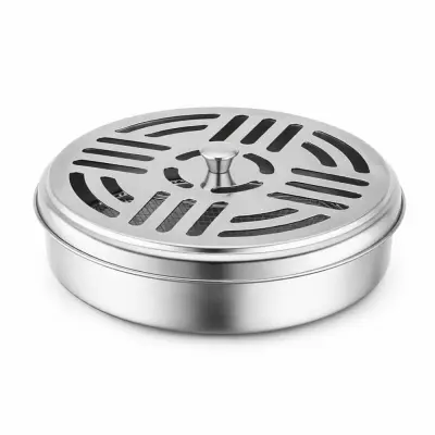 Picture of Stainless Steel Mosquito Coil Holder – Fireproof Safe Design