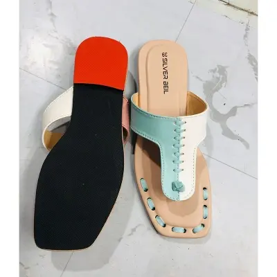 Picture of Girls ladies soft comfort beautiful design flat sandal | Ladies One bolt Flat Sandal