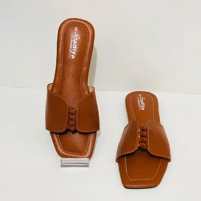 Picture of Fashionable New Design slim flat sandal for girls and ladies | Button Shoes