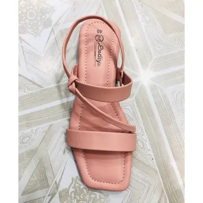 Picture of Slim and Fit Fashionable New Shape Street Style Flat Sandal for Ladies and Girls | 2 patti Belt