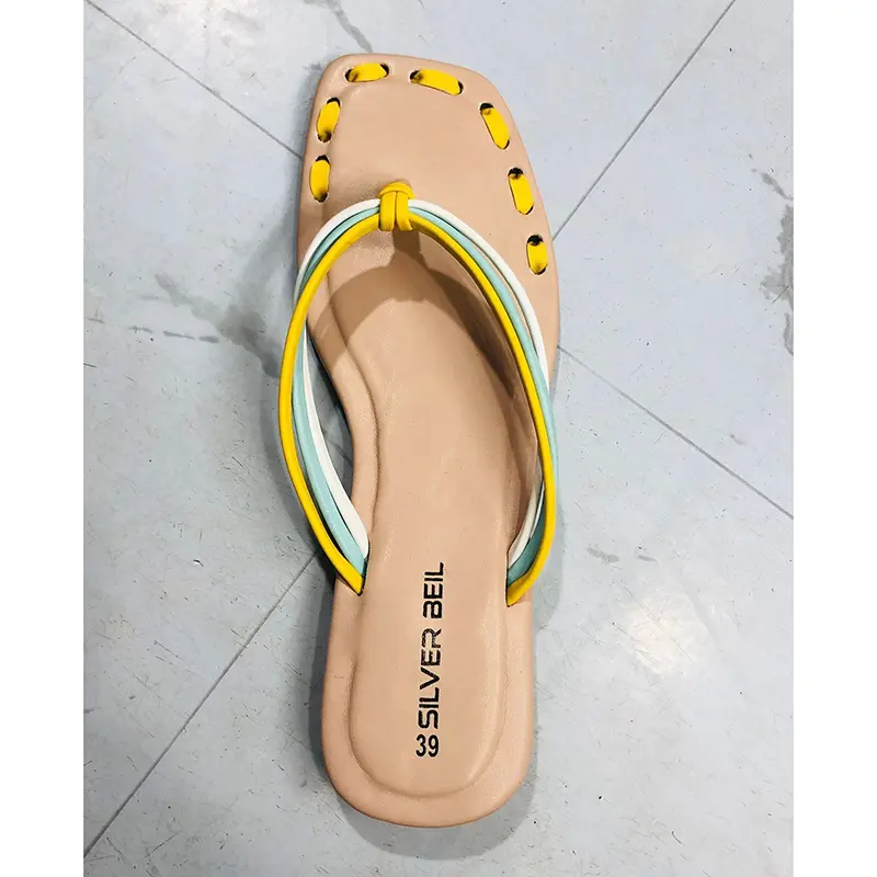Picture of New Design Flat and Slim Two Ribbon Exclusive Fashionable Slipper Sandal For ladies Girls and Women's. | Two Fita