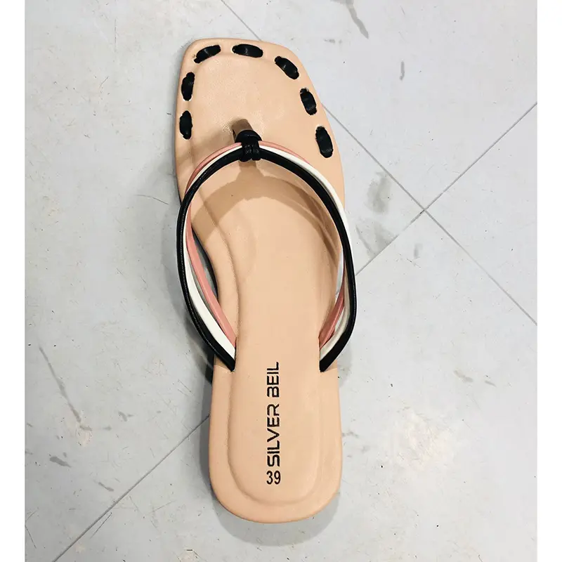 Picture of New Design Flat and Slim Two Ribbon Exclusive Fashionable Slipper Sandal For ladies Girls and Women's. | Two Fita